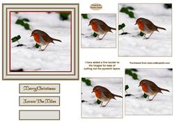 A Christmas Robin 5'' Square Card Front