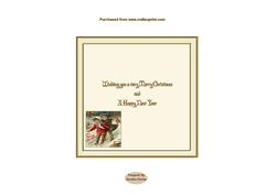 Vintage 'having Fun at Christmas' 5'' Square Insert.