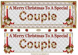 To a Special Couple Christmas Large Dl Card Front