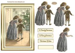 Christmas Wishes Decoupage Vintage Topper