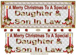 Daughter & Son in Law Christmas Dl Card Front