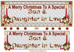 Son & Daughter in Law Christmas Dl Card Front