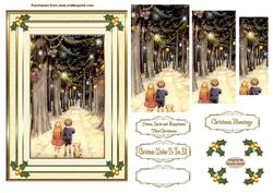 Christmas Lights Pyramid Card Front