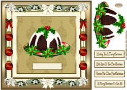 Christmas Pudding Decoupage Topper