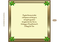Christmas Holly Leaves 8'' Square Insert