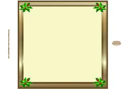 Christmas Holly Leaves 8'' Square Insert 1
