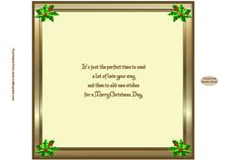 Christmas Holly Leaves 8'' Square Insert 2