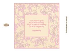 Pretty Pink Floral Vintage 7'' Insert 1