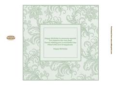 Pale Green Floral 7'' Insert 1