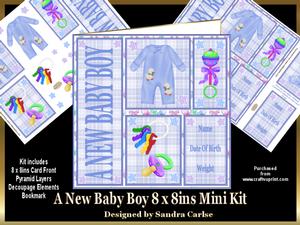 A New Baby Boy 8 Square Mini Kit