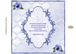 Blue Floral Mother's Day Insert