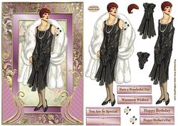 A Fashion Diva Decoupage Card Front