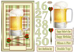 Beerlicious Day Decoupage Age Topper