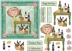 Glass of Wine Decoupage Topper
