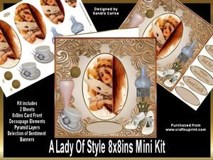 A Lady of Style 8x8ins Mini Kit