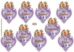 Butterflies & Roses Embellishment Tags
