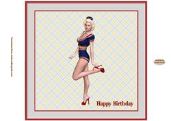 Jukebox Jive Birthday approx: 8x8ins Insert