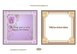 Vintage Ladies 5x5ins Inserts