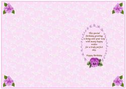 Pretty Pastel Pink Birthday Insert