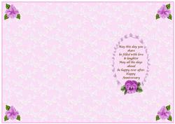 Pretty Pastel Pink Anniversary Insert