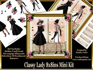 Classy Lady 8x8ins Mini Kit