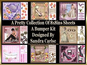 Fashion collection of 8x8ins decoupage toppers