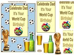 A World Cup Birthday Dad Pyramid Card Front 2
