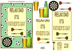 Relax Dad It's Father's Day Pyramid Card Front 1