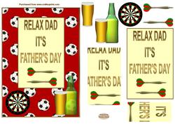 Relax Dad It's Father's Day Pyramid Card Front 3