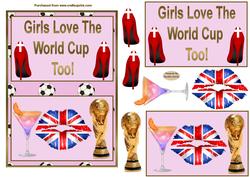 Girls Love the World Cup Too Card Front