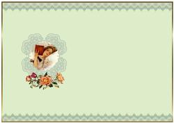 Vintage Lady Insert with Lace Border 3