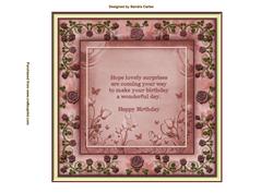 Roses 7x7ins Birthday Insert