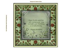 Vintage Roses 7x7ins Insert