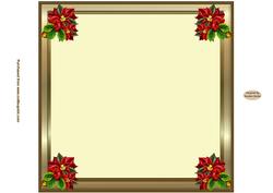Christmas Poinsettia 8x8ins Insert