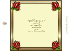 Christmas Poinsettia 8x8ins Insert 1