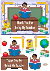 Thank You Teacher Decoupage Topper 1