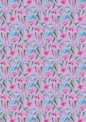 Pretty Pink Flowers Backing Paper