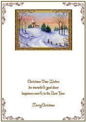 A Snowy Church at Christmas Insert