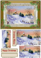 Christmas Mass Pyramid Card Front