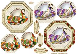 Christmas Octagon Toppers x 2