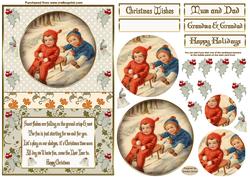 Having Fun Vintage Christmas Card Front