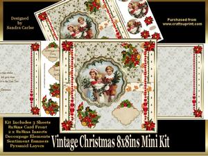 Vintage Christmas 8x8ins Mini Kit
