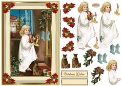 It's Christmas Eve Decoupage Card Front
