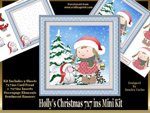 Hollys Christmas Approx: 7x7ins Mini Kit
