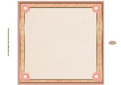 Girl's Together Peach Patterned 8x8ins Insert 1