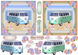 Birthday Decoupage Holiday Camper Van Topper 3