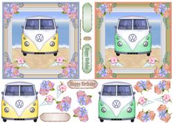 Birthday Decoupage Holiday Camper Van Topper 4