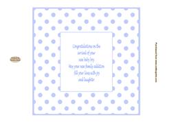 New Baby Boy 7x7ins Insert