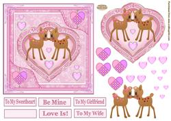 Valentine Love Is Decoupage Topper