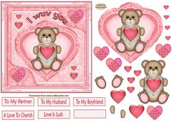 I Wuv You Decoupage Topper